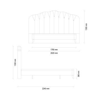 Кровать 160x200 ENZA HOME ELEGANTE EH20179