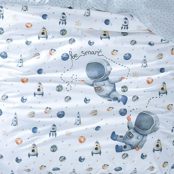 Детский постельный комплект Single Size (160x220 см) YATAS BEDDING "SPACE" EH59305