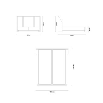 Основание с ящиком 160x200 ENZA HOME NETHA EH22140