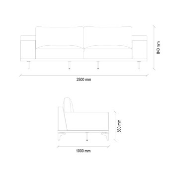 Диван трехместный ENZA HOME Коллекция VIERA (ВИЕРА) арт. EH66859