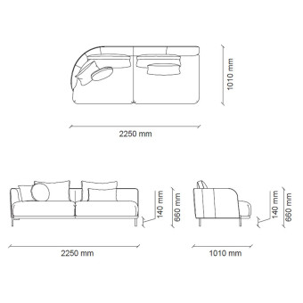 2 местный прямой правый (L1) ENZA SEOUL EH71756