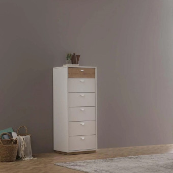 Комод высокий (белый) ENZA HOME Коллекция POLKA (ПОЛЬКА) арт. EH56255