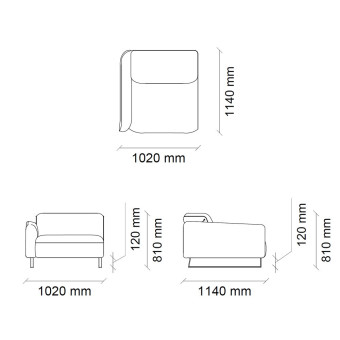 Фиксированный с правым подлокот. 80 JEREZ EH70136