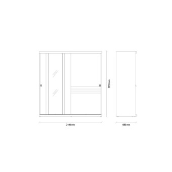 Шкаф-купе (210 см) ENZA HOME MISTRAL EH30665