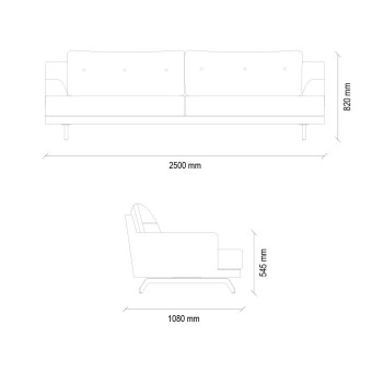 Диван трехместный ENZA HOME MILAN EH67870