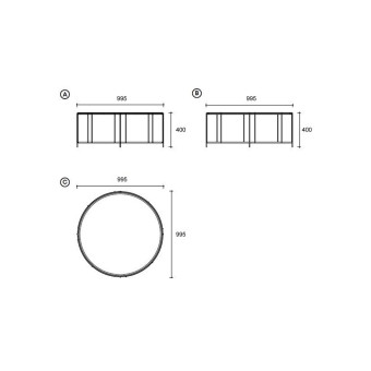Стол журнальный круглый ENZA HOME PIEDRA EH20230