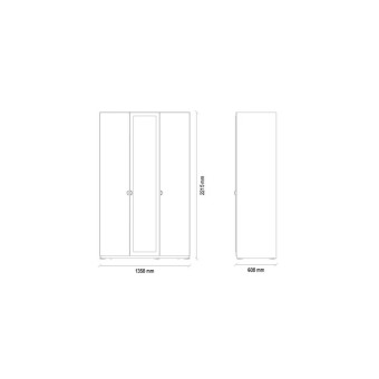 Шкаф с дверцами 3 двери ENZA HOME POLKA EH59223