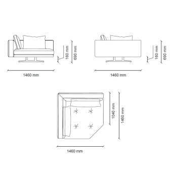 Угловой модуль ENZA HOME DAKAR EH72385