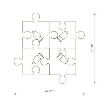 Настенно-потолочный светильник Nowodvorski Puzzle 6382