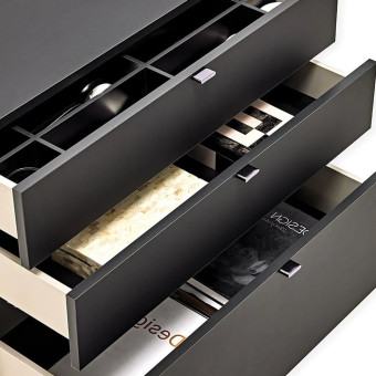 Комод с 3 ящиками черный ENZA HOME LEGATO EH59519
