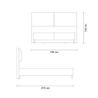 Основание с ящиком 150x200 ENZA HOME Коллекция LORETO (ЛОРЕТО) арт. EH57685