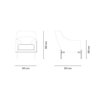 Кресло ENZA HOME Коллекция DANTE (ДАНТЭ) арт. EH53772