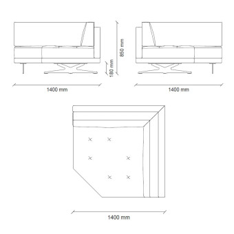 Угловой модуль ENZA HOME Коллекция BOLD (БОЛД) арт. EH71119