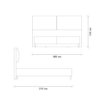Основание с ящиком 160x200 ENZA HOME Коллекция LORETO (ЛОРЕТО) арт. EH57693