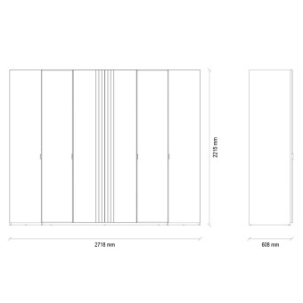 Шкаф 6 складных дверей ENZA HOME RIGA EH60817