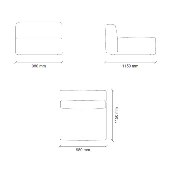 1 местный без подлокотника ENZA HOME Коллекция MESTA (МЕСТА) арт. EH71829