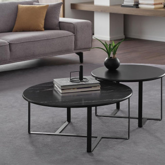 Кофейный столик круглый ENZA HOME Коллекция PADME (ПАДМЕ) арт. EH67571