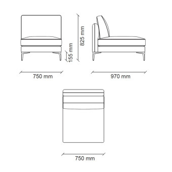 1 местный без подлокотника ENZA HOME PARMA EH72540