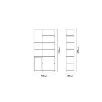 Книжный шкаф (антрацит) ENZA HOME Коллекция HAMPTON (ХЭМПТОН) арт. EH57652