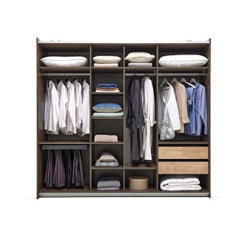 Шкаф-купе (240 см) (серый) ENZA HOME POLKA EH59225