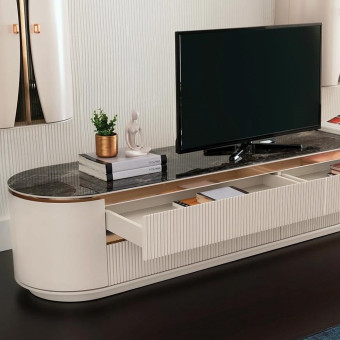 ТВ блок с ящиком (пудра) ENZA HOME VIENNA EH36805