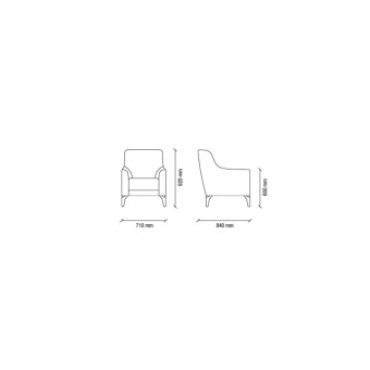 Кресло фиксированая ножка ENZA HOME MAISON EH54007
