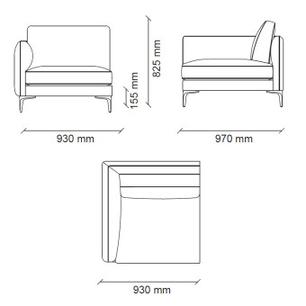 1 местный модуль правый ENZA HOME PARMA EH72509