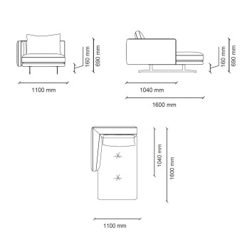 1 местный модуль правый ENZA HOME DAKAR EH72431