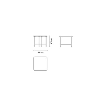 Стол журнальный средний ENZA HOME DANTE EH56220