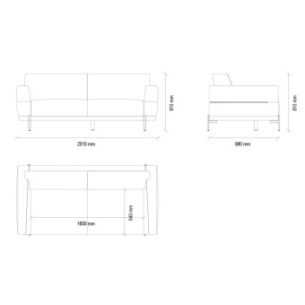 Диван двухместный ENZA HOME Коллекция TERRA (ТЭРРА) арт. EH68020