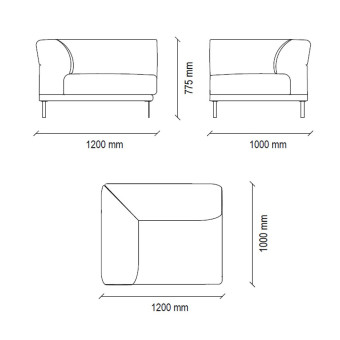 Угловой правый (K4) ENZA HOME Коллекция EMOTICON (ЭМОУШН) арт. EH71942