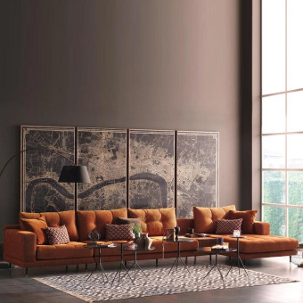 Тахта двухместная правая ENZA HOME ARTE EH51646