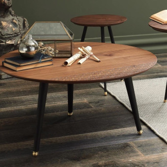 Стол журнальный круглый ENZA HOME Коллекция GONG (ГОНГ) арт. EH30599