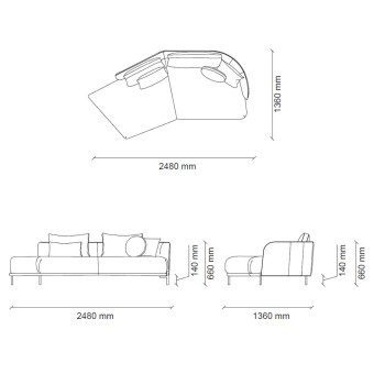 Лаунж угловой левый (H1) ENZA HOME SEOUL