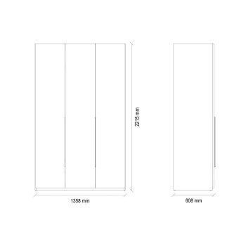 Шкаф гардеробный 3 двери ENZA HOME Коллекция LEGATO (ЛЕГАТО) арт. EH59503