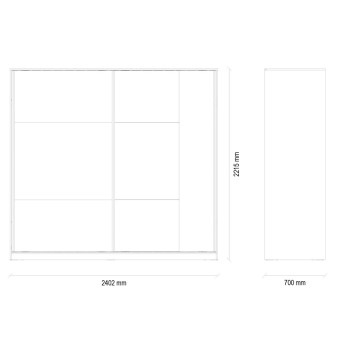 Шкаф-купе (240 см) ENZA HOME BASEL EH59479