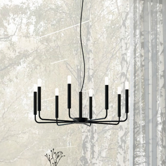 Подвесная люстра Nowodvorski Orto VIII Black 11460