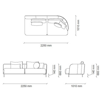 2 местный прямой левый (L1) ENZA SEOUL EH71736