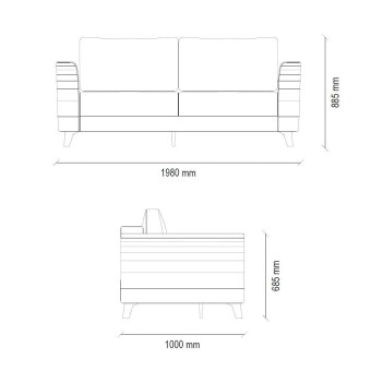 Диван двухместный  ENZA HOME GRACE EH59780
