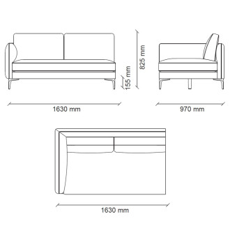 2 местный прямой правый ENZA HOME PARMA EH72550
