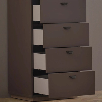 Комод высокий (серый) ENZA HOME POLKA EH67071