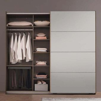 Шкаф-купе (240 см) (серый) ENZA HOME POLKA EH59225