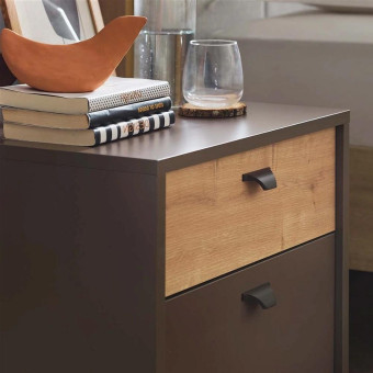 Тумба прикроватная (серый) ENZA HOME POLKA EH67072