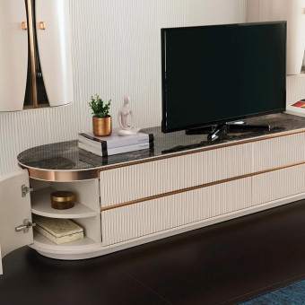 ТВ блок с ящиком (пудра) ENZA HOME VIENNA EH36805