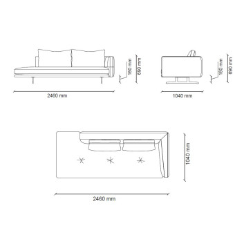 Лаунж модуль левый ENZA HOME DAKAR EH72427