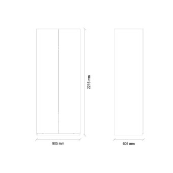 Шкаф гардеробный 2 двери ENZA HOME Коллекция LEGATO (ЛЕГАТО) арт. EH59504
