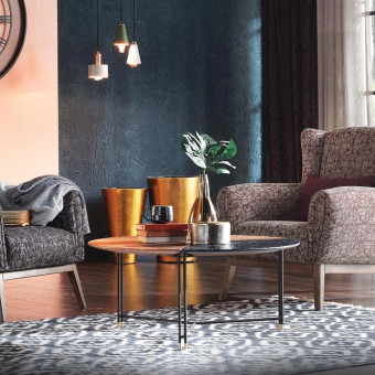 Стол журнальный круглый ENZA HOME Коллекция NETHA (НЕТА) арт. EH20207