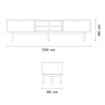 Тумба под ТВ 200 см ENZA HOME LORETO EH57628