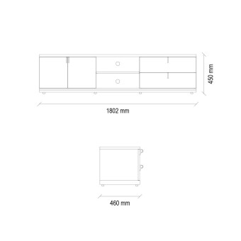 Тумба под ТВ ENZA HOME Коллекция CORDELL (КОРДЕЛЛ) арт. EH57623