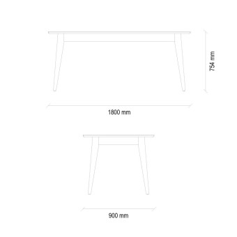 Стол обеденный с ножками ENZA HOME BASEL EH59453